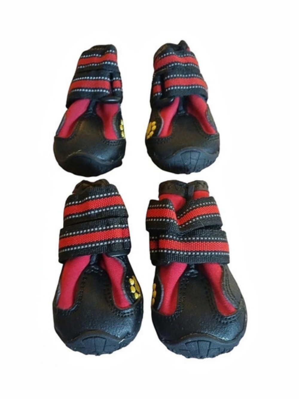 Dog Shoes Size 1 Striped Sandals in Black & Red